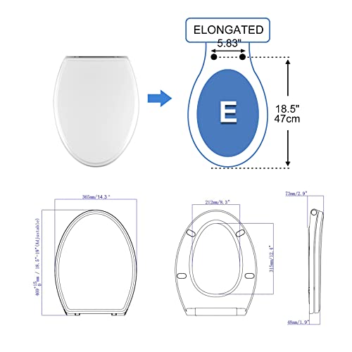 Hibbent Premium Elongated Toilet Seat view 5