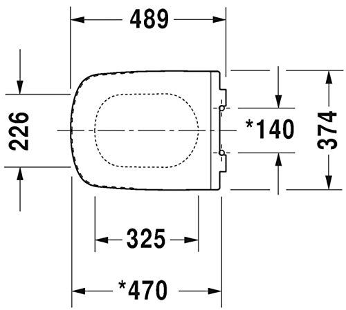 Duravit DuraStyle Elongated Toilet seat view 3