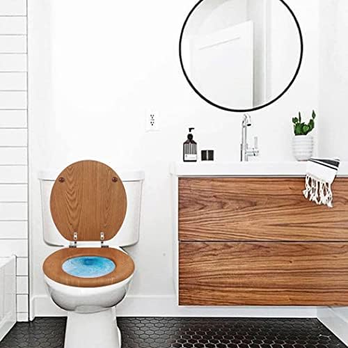 Wooden Toilet Seat Round with view 3