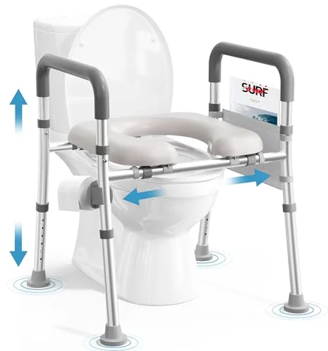 Soundfuse Raised Toilet Seat with Handles - view 2