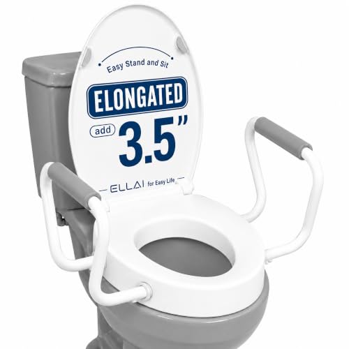 Elongated Raised Toilet Seat，3.5” Toilet