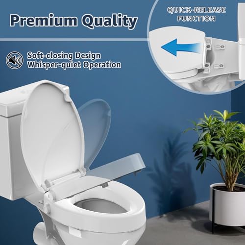 Raised Elongated Bidet Toilet Seat view 2