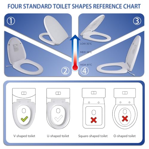 Heated round Toilet Seat Elongated view 4