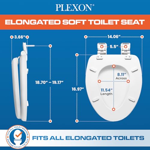 Plexon Elongated Soft-Close Toilet Seat view 4