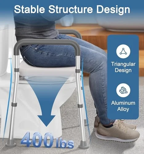 Soundfuse Raised Toilet Seat with Handles - view 3
