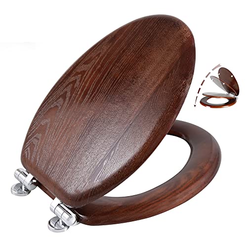 Angel Shield Elongated Wood Toilet